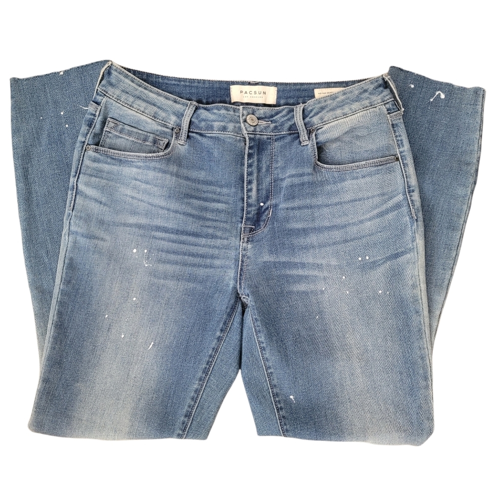 PacSun Size 27 mid rise skinnest distressed jeans